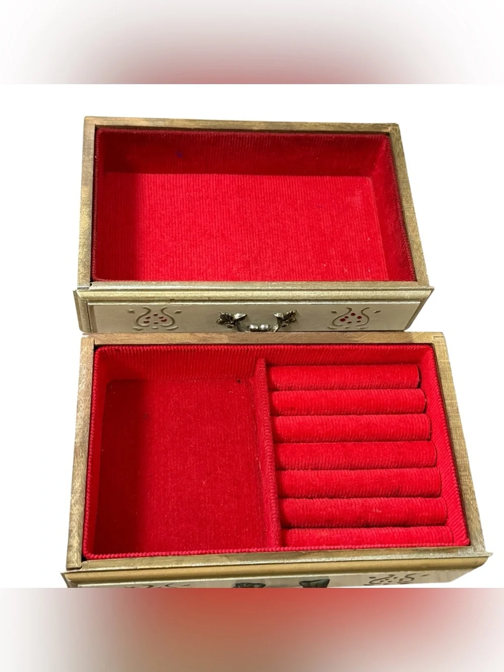 Vintage HOLIDAY IMPORTS, INC. San Francisco Wooden Florentine Jewelry Box